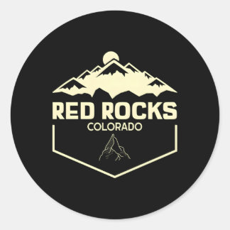 Adesivo Redondo Red Rocks Colorado Beauily Rocky Mounts