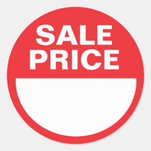 Adesivo Redondo Red Sale Price Sticker