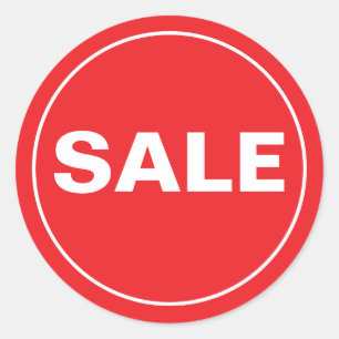 Adesivo Redondo Red Sale Sticker