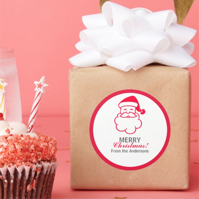 Adesivo Redondo Red Santa Claus (Festa)