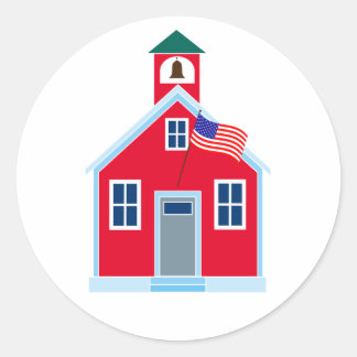 Adesivo Redondo Red School House