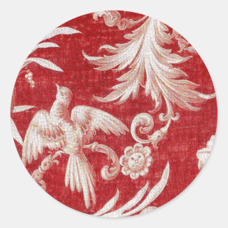 Adesivo Redondo Red Shabby Toile Natal