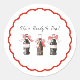 Adesivo Redondo Red Soda Baby Ready to POP Round Sticker