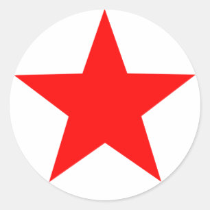 Adesivo Redondo Red Star Round Sticker