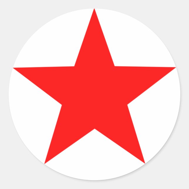 Adesivo Redondo Red Star Round Sticker (Frente)