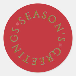 Adesivo Redondo Red Sticker- Gold Typography