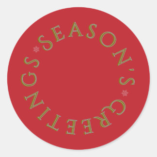 Adesivo Redondo Red Sticker- Gold Typography