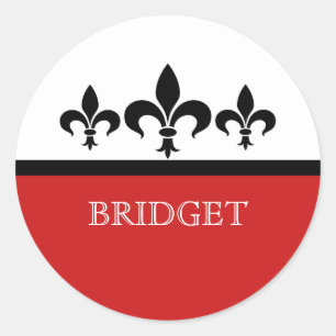 Adesivo Redondo Red Swankur De Lis Stickers