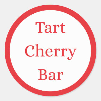 Adesivo Redondo RED Tart Cherry Bar Flavor Round Sticker