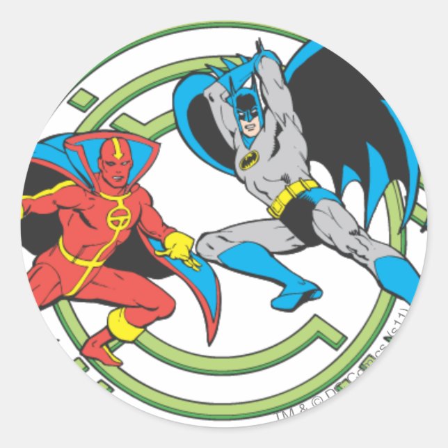 Adesivo Redondo Red Tornado + Batman (Frente)