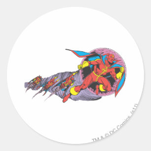 Adesivo Redondo Red Tornado Em Movimento Vento