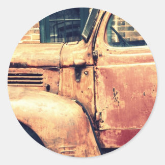 Adesivo Redondo Red Truck Wreck