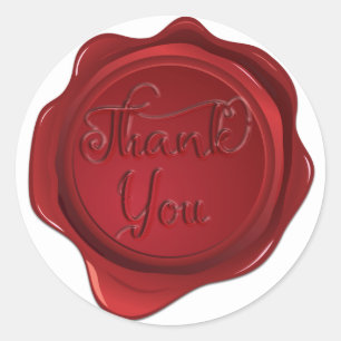 Adesivo Redondo Red Wax Seal Sweet 16 Partido Casamento Elegante