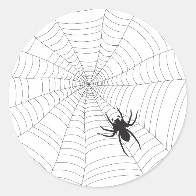 Adesivo Redondo Rede de aranha (Frente)