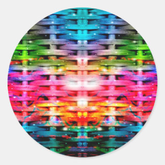 Adesivo Redondo Rede de cores