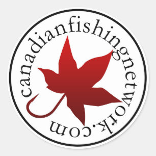 Adesivo Redondo Rede de pesca canadiana — Decal