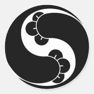 Adesivo Redondo Redemoinho de cravo de forma alterada dois