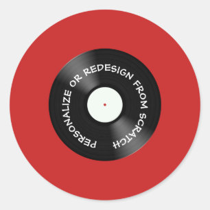 Adesivo Redondo Redesenho a partir de Arranque ou Personalizar -