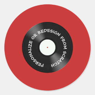 Adesivo Redondo Redesenho a partir de Arranque ou Personalizar -