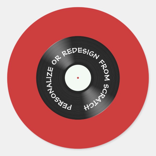 Adesivo Redondo Redesenho a partir de Arranque ou Personalizar - (Frente)