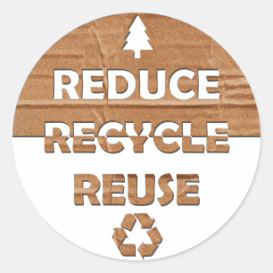 Adesivo Redondo Reduza reusar do reciclar