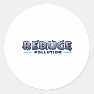 Adesivo Redondo Reduzir Poluição, Ambientalismo, Ambiente