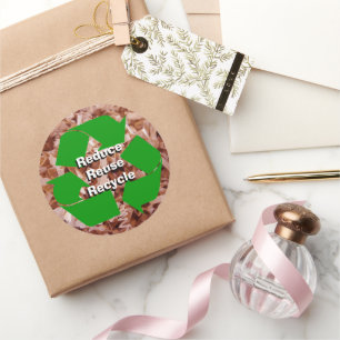 Adesivo Redondo Reduzir, Reutilizar, Reciclar