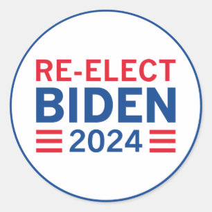 Adesivo Redondo Reeleger Biden 2024