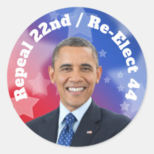 Adesivo Redondo Reeleger o Presidente Obama