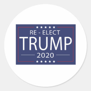 Adesivo Redondo Reeleger Trump 2020