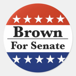 Adesivo Redondo Reeleita Sherrod Brown para o Senado dos EUA 2024