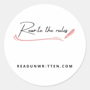 Adesivo Redondo Reescrever as Regras