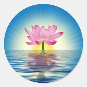 Adesivo Redondo Reflexão de Lotus