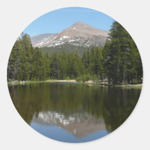 Adesivo Redondo Reflexo do Lago Yosemite