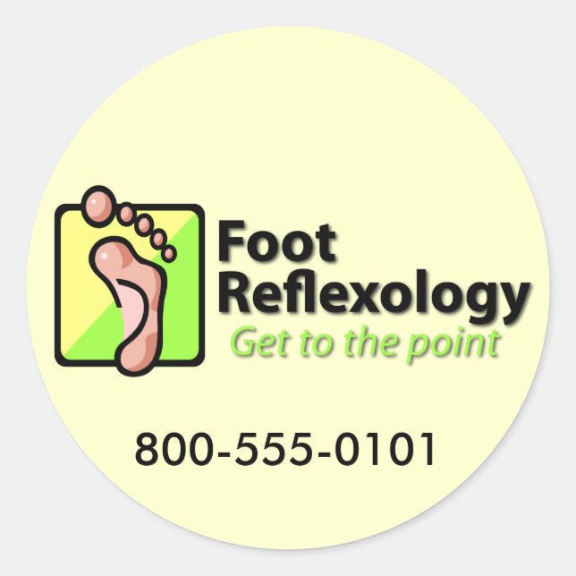 Adesivo Redondo Reflexologia de Pés (Frente)