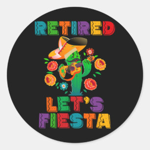 Adesivo Redondo Reforma do mexicano, Vamos Fiesta, Cinco De Retira
