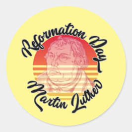 Adesivo Redondo Reformation Day Vintage Martin Luther