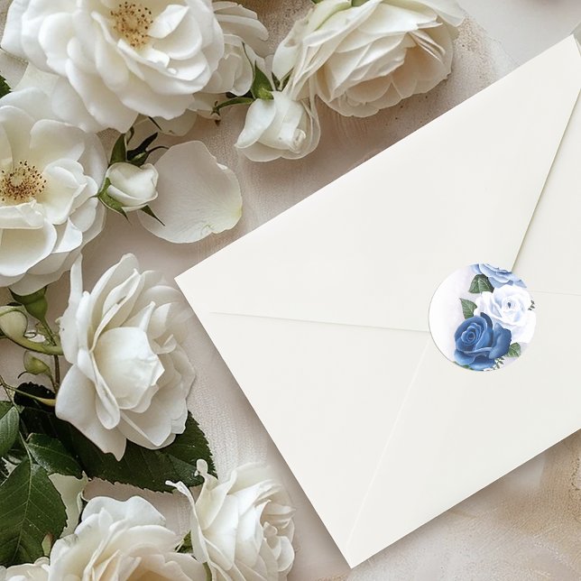 Adesivo Redondo Regency Blue Rosa Bridgerton (Criador carregado)