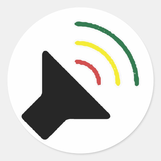 Adesivo Redondo Reggae Loud Sticker (Frente)