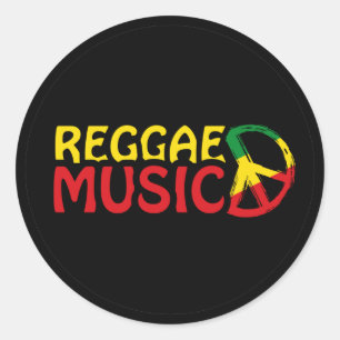Adesivo Redondo Reggae Music - modelo2b-círculo-preto