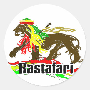 Adesivo Redondo Reggae Rasta Iron, Lion, Zion 2