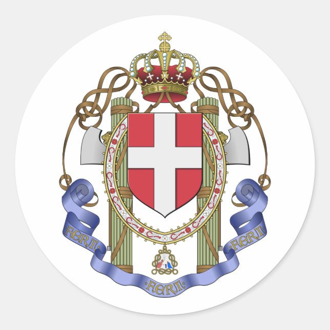 Adesivo Redondo Regia Aeronautica, Itália (Frente)