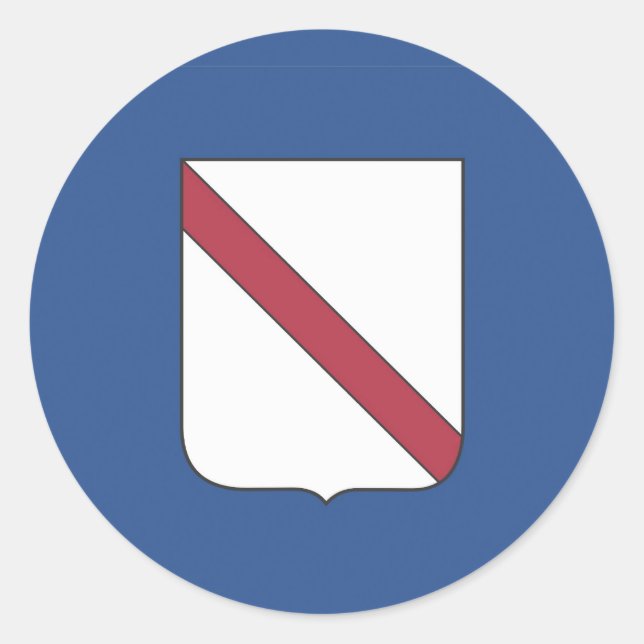 Adesivo Redondo Região da Campânia pavilhão itália