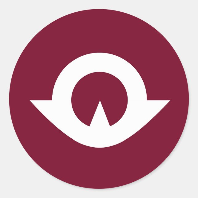 Adesivo Redondo região da prefeitura do japão — distrito de yamagu (Frente)