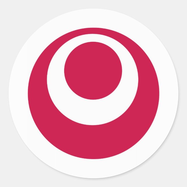 Adesivo Redondo região do país do japão, prefeitura de okinawa (Frente)