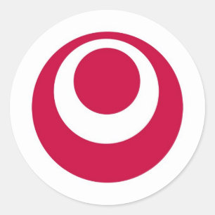 Adesivo Redondo região do país do japão, prefeitura de okinawa