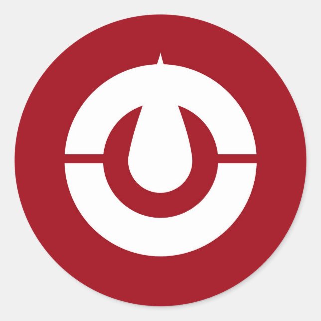 Adesivo Redondo região do país do japão: prefeitura kochi (Frente)