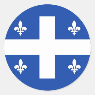 Adesivo Redondo região do Quebec - região do Canadá