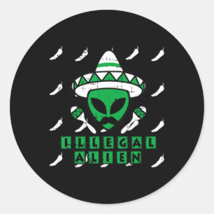 Adesivo Redondo Região Mexicana - Alienígena Ilegal Marciana - 51 