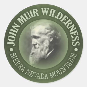 Adesivo Redondo Região selvagem de John Muir